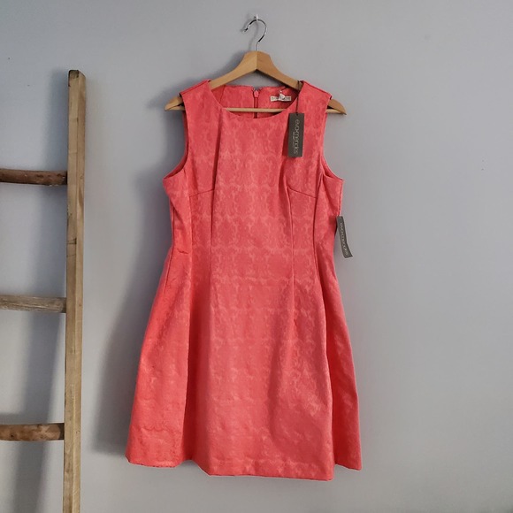 eva mendes for New York & Company Dresses & Skirts - Eva Mendes New York & Company Sleeveless Paisley Print Pink Sheath Dress 14